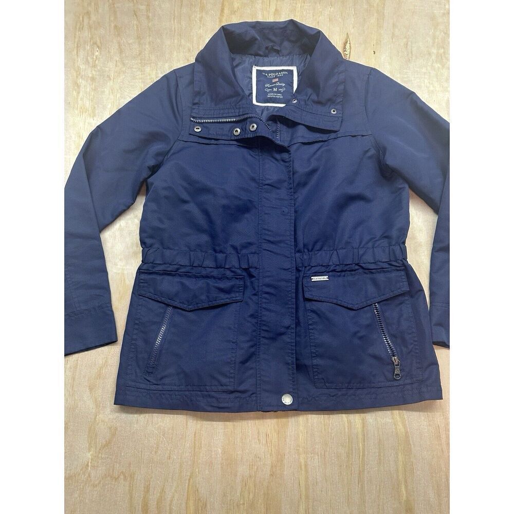 Polo Sport Womens Windbreaker Size Medium Athletic Running Jacket‎ Cinch Waist